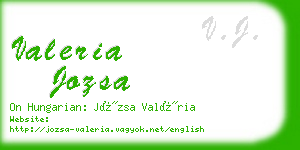 valeria jozsa business card
